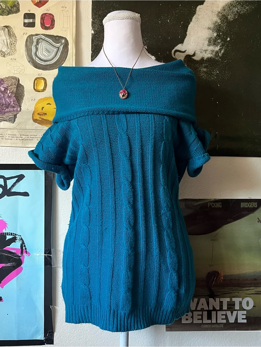 💌 Y2K Cable-Knit Sweater Top 💌